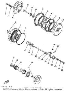 YSR50T Сцепление