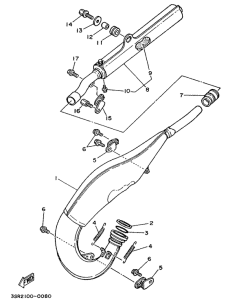 YZ125LC Выхлопная система
