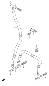 RGV250 Передние тормозные трубки