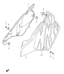 RMX250 Обтекатель задний