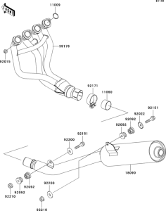 ZX900 Глушитель