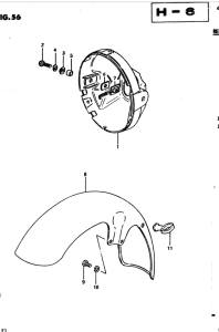 GS850 Front fender - headlamp housing
