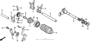 CR125R Gearshift drum 83