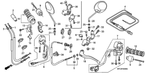 XL125V Handle lever / switch / cable
