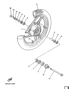 RD350LCF (20KW) Переднее колесо