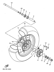 XVS1100 Переднее колесо