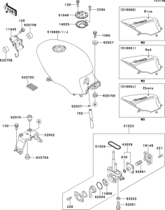  Fuel tank(1 / 2)(ex500-e3 / e4 / e4a)