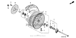 NHX110 Переднее колесо