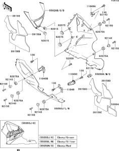 ZX750 Cowling lowers(1 / 2)(zx750-p4)
