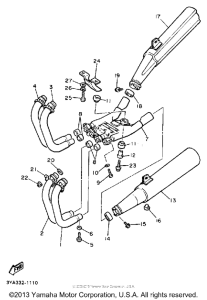 FJ1200DC Выхлопная система