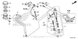 VFR1200X (DCT) Задний тормозной цилиндр