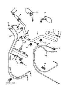 XVS1100A ｽﾃｱﾘﾝｸﾞﾊﾝﾄﾞﾙ.ｹｰﾌﾞﾙ