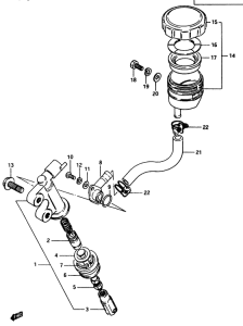 GSX750 Задний тормозной цилиндр