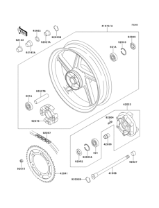 ZR550 Задняя ступица колеса