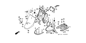 SA50 Front cover / inner box /  floor panel
