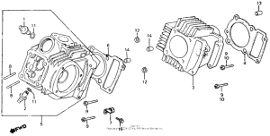CT110 Cylinder head + cylinder