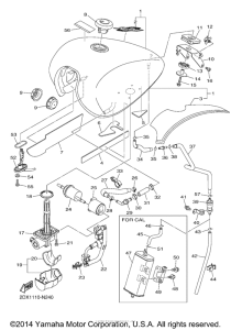 XVS950CUSP Топливный бак