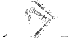 FES250 Распред вал / клапана
