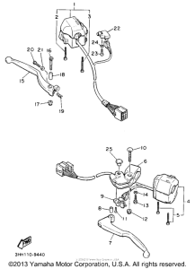 FZR600RBC Рулевые переключатели