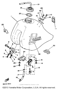 YZ490K Топливный бак