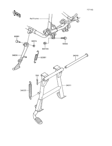 VN750 Подножка