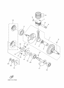 YS125-5C Crankshaft & piston