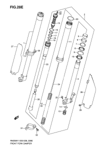 RM250 Передняя вилка