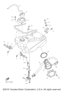 WR250F Топливный бак