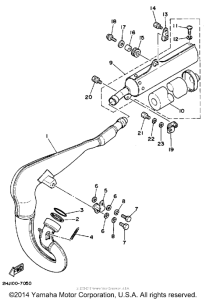 YZ490U Выхлопная система