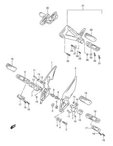 GSF1200S Подножки