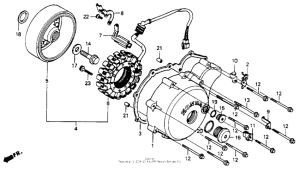 VT600C Крышка картера левая
