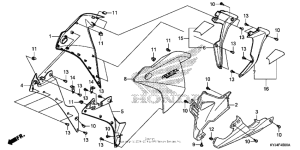 CBR250R Middle cowl + under cowl