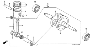 SA75 Crankshaft / piston