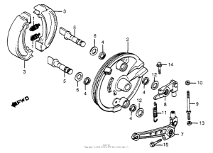CR480 Front brake panel 83