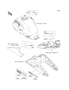 KLE650 Лейбл предостережения