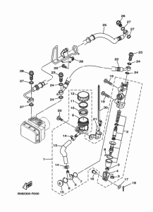 YZF-R3A Задний торм цилиндр