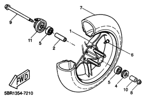 YQ50 Переднее колесо