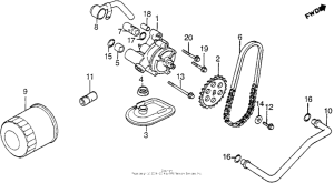 VT1100C Oil filter + oil pump
