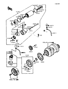 EX250 Starter motor / starter clutch