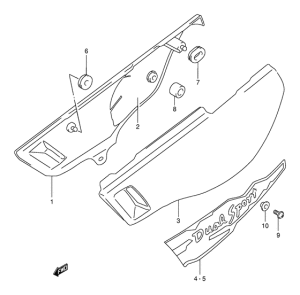 DR125 Обтекатель задний