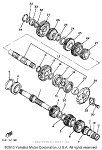 XJ550RK Трансмиссия