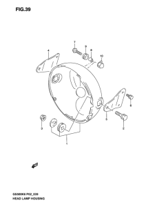 GS500 Фара головного света