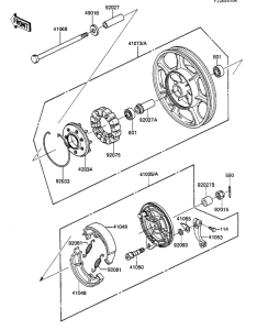 KZ1100 Rear wheel / hub / brake
