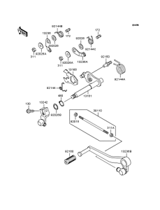 ZX1100 Механизм переключения передач