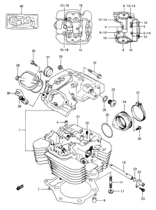 DR650 Головка цилиндров