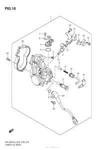 RM-Z250 Корпус Дросселя