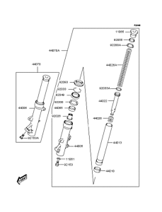 SC250 Передняя вилка