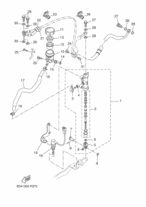 XSR700 Задний торм цилиндр