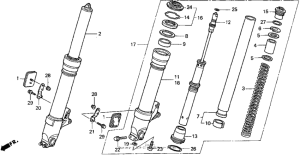 CBR900RR Передняя вилка