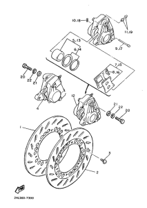 XJ900 Задний тормоз